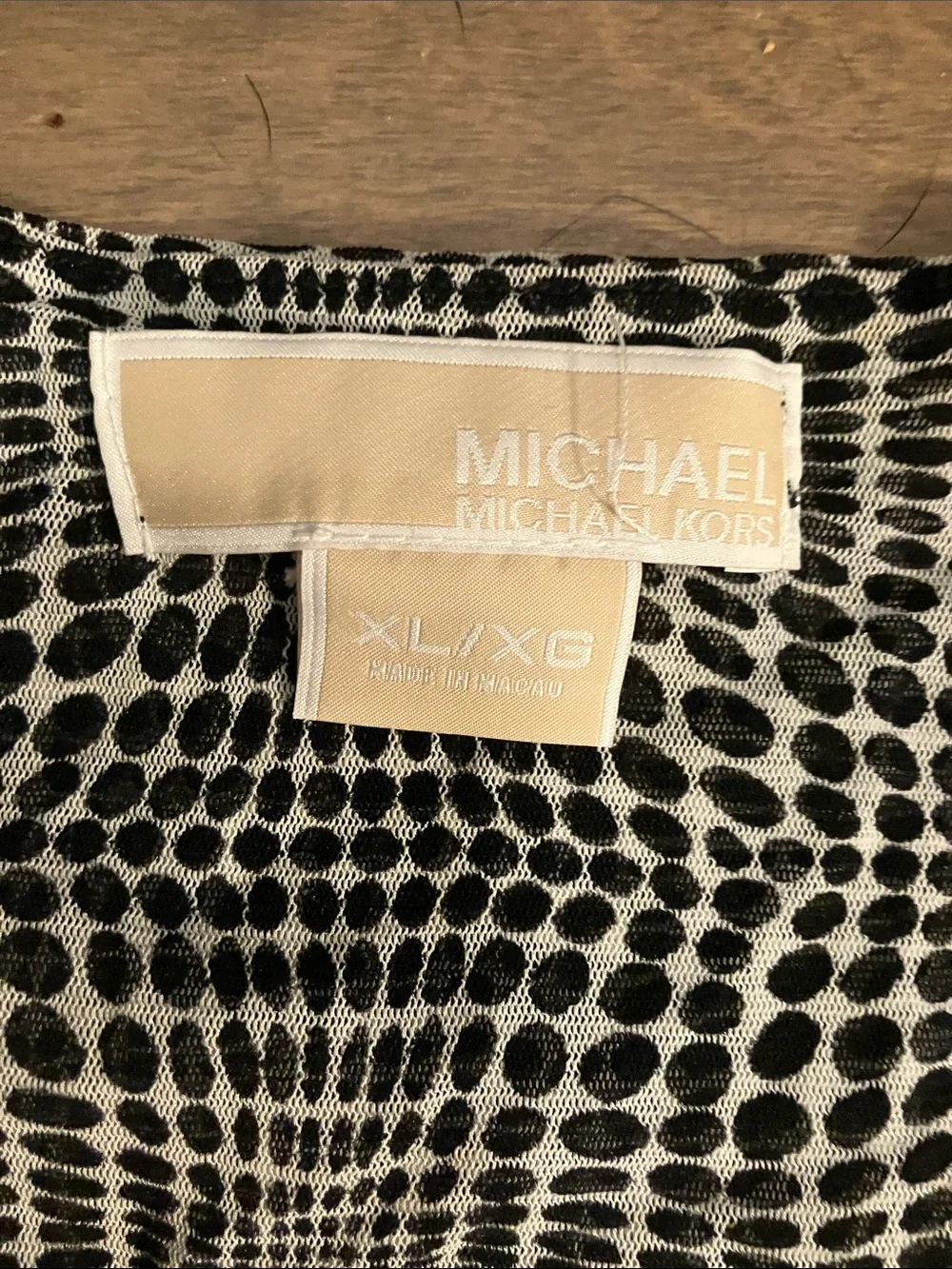 Michael Kors Black and White Geometric Sleeveless top